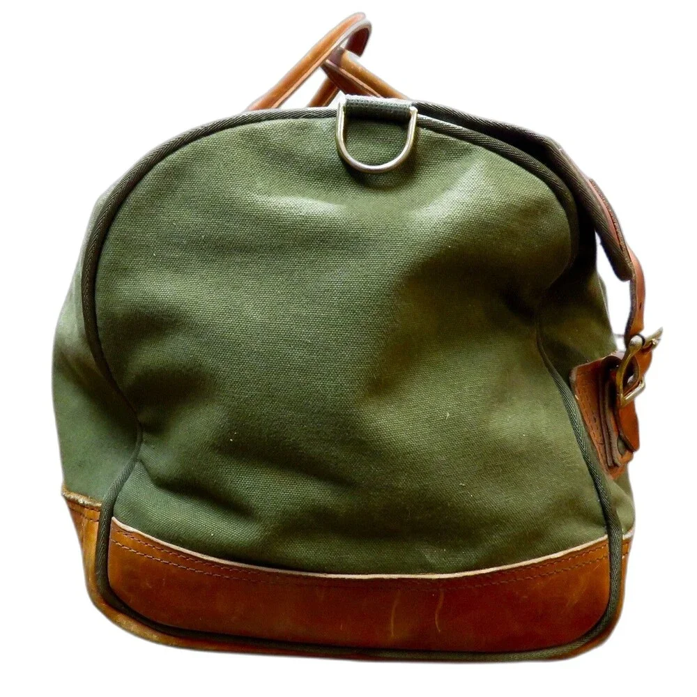 Vintage Orvis Canvas Leather Duffle Bag NO LABEL
